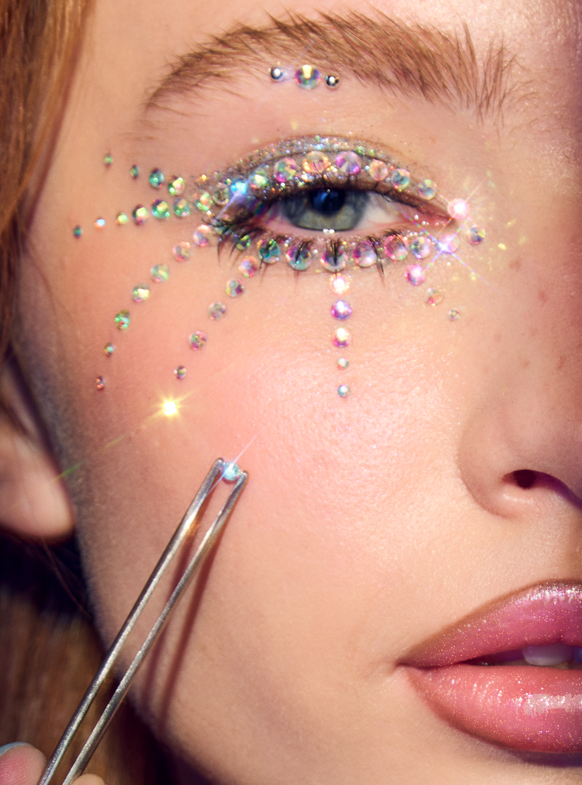 Pearl Small Face Jewels 345pcs Large Pearl Eye Lower Tear Makeup