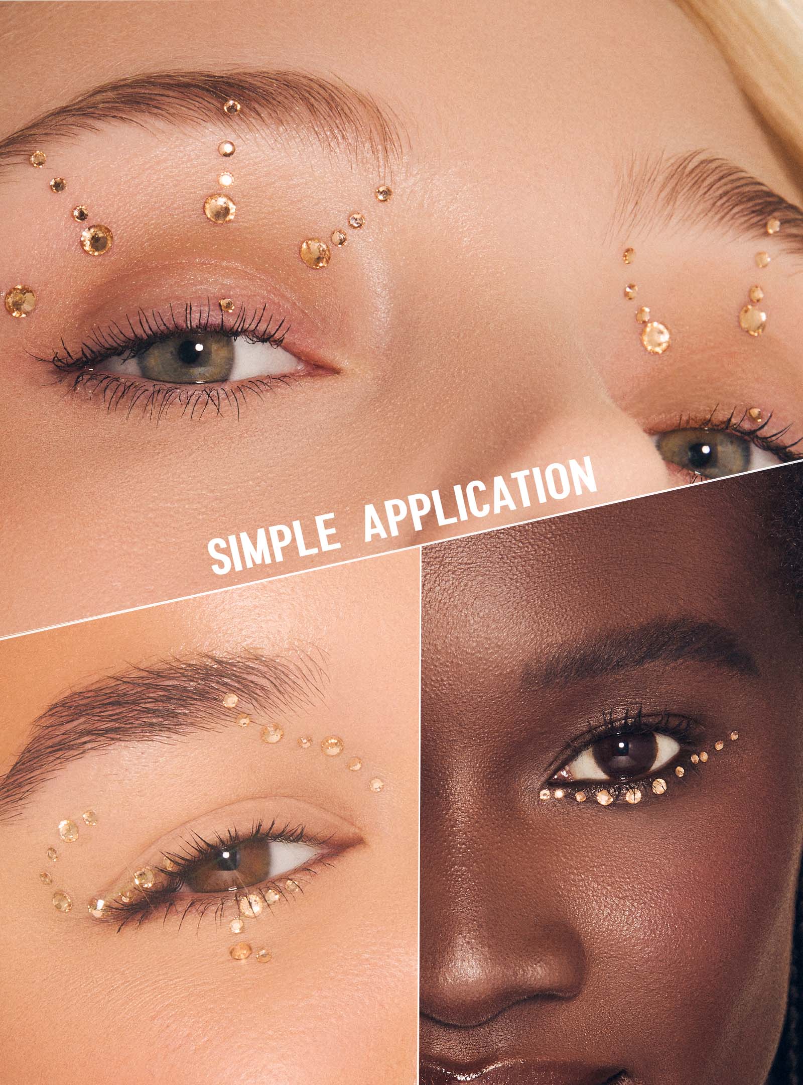 Face Rhinestone Makeup FACE GEMS— Makeup Rhinestones & Gems – Half Magic