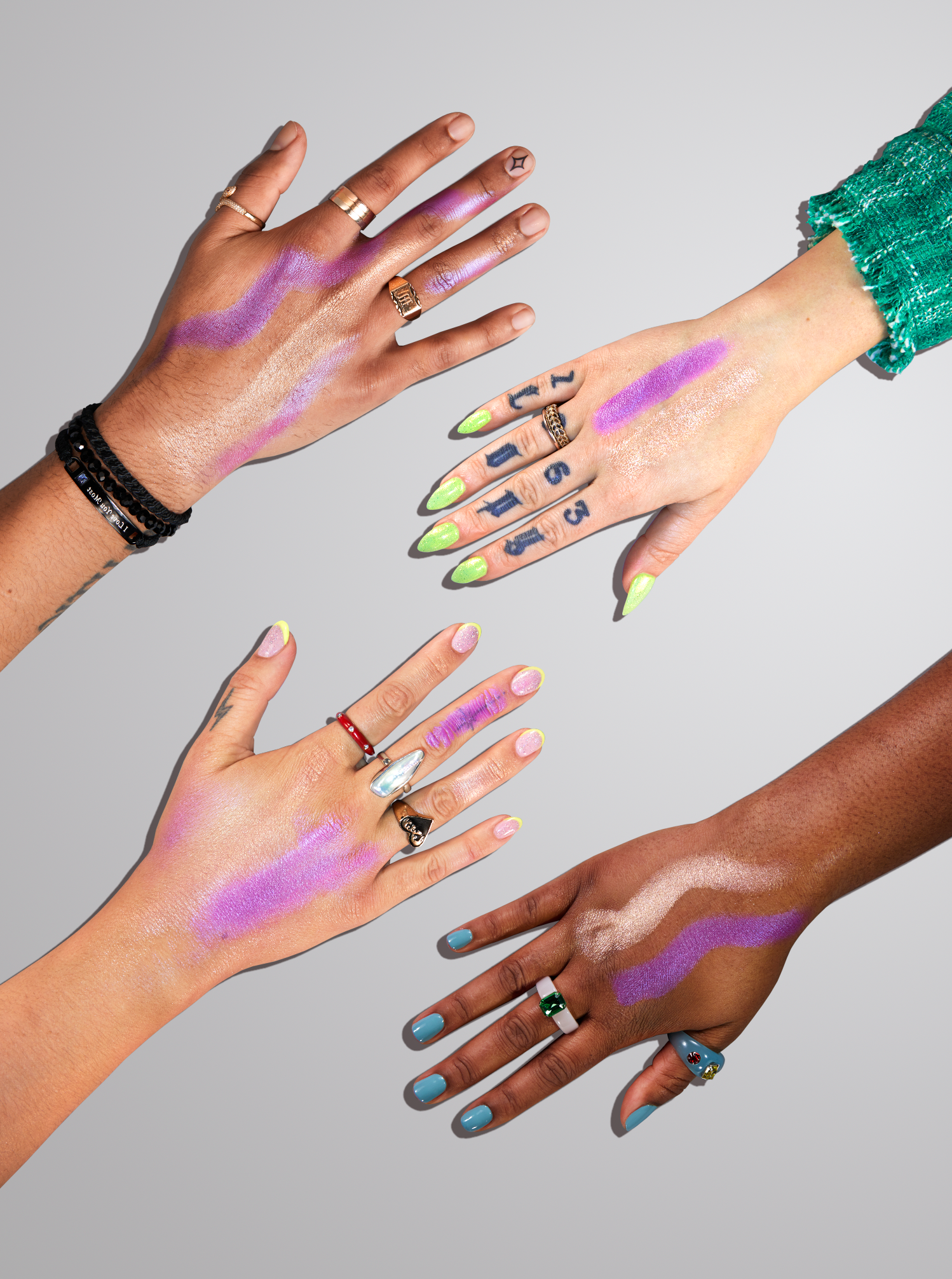 Enter the Glow (Champagne with Lilac Pearls)